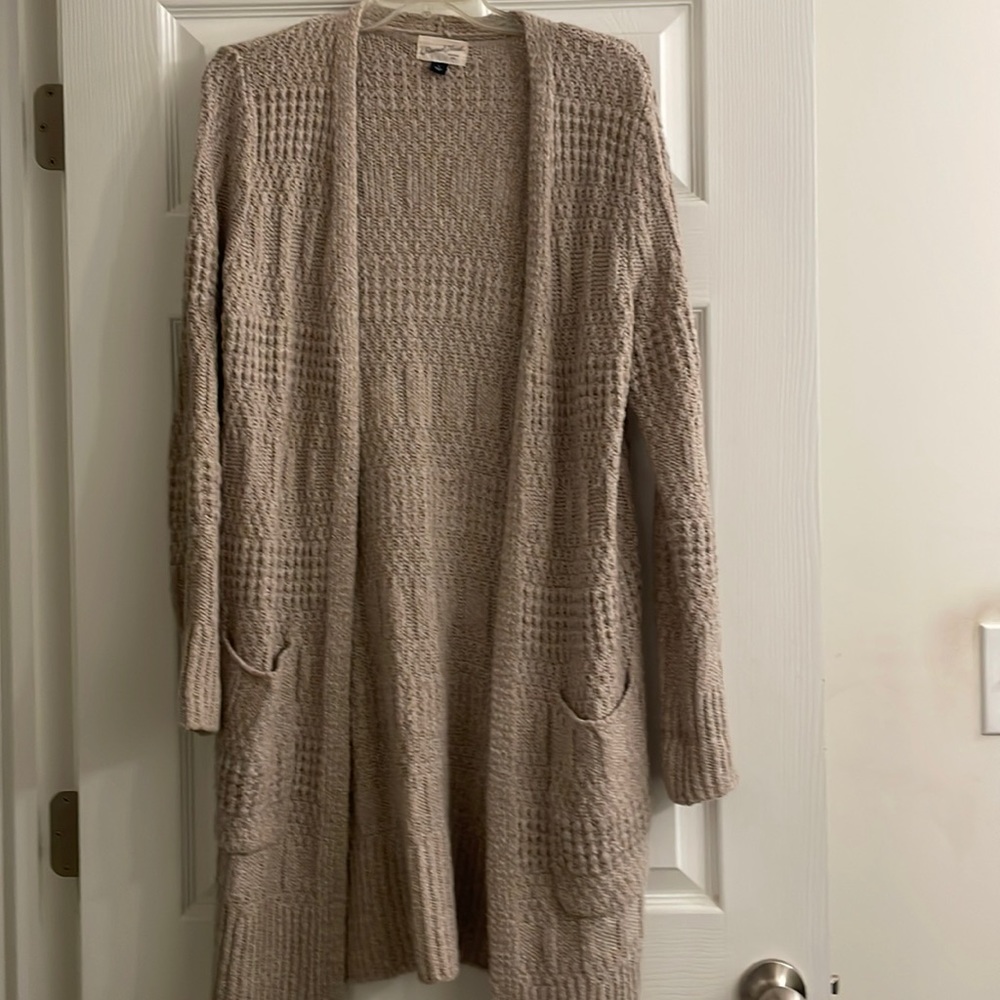 Universal Thread taupe duster cardigan, size S